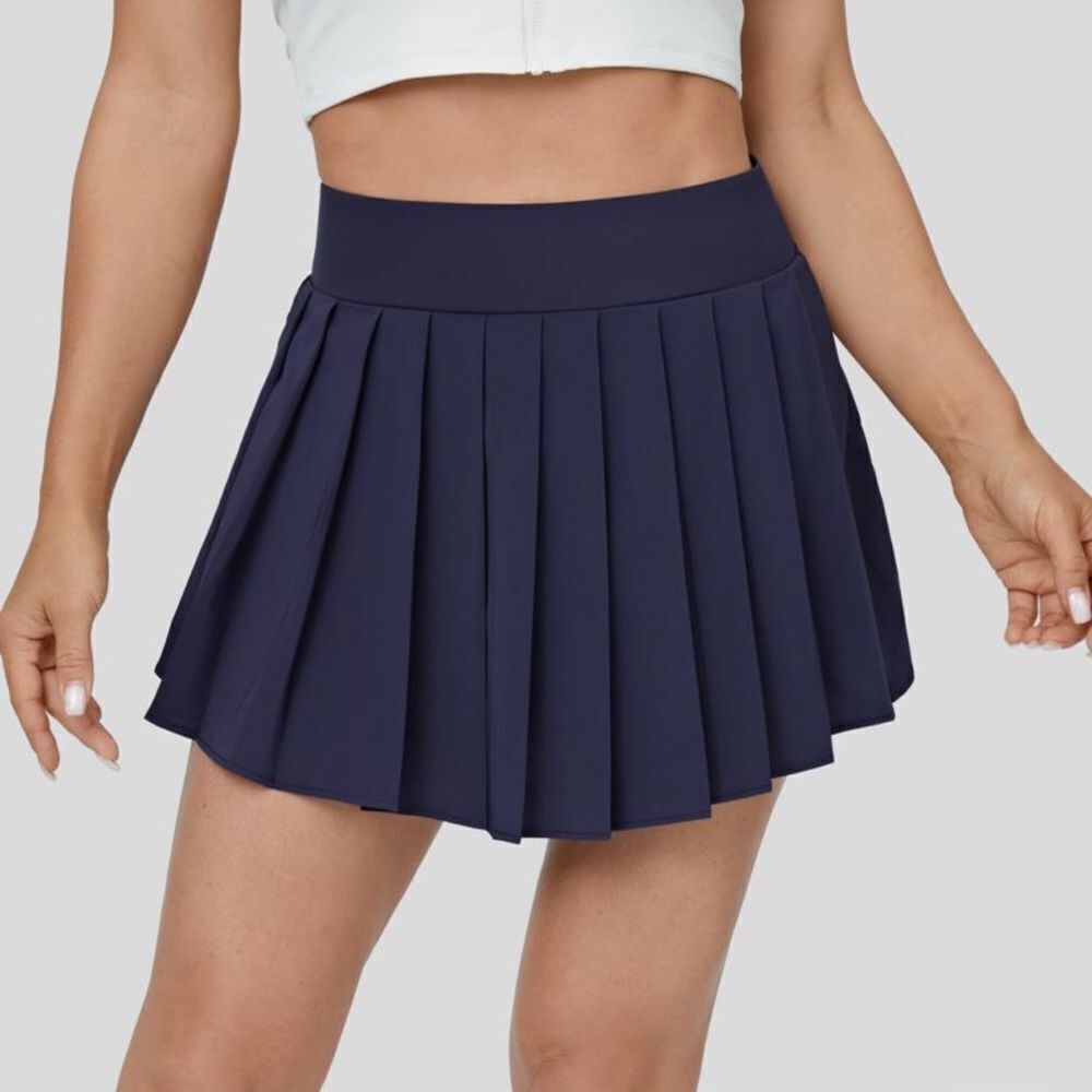 Halara Breezeful High Waisted 2-in-1 Side Pocket Pleated Mini Casual Skirt S Nwt